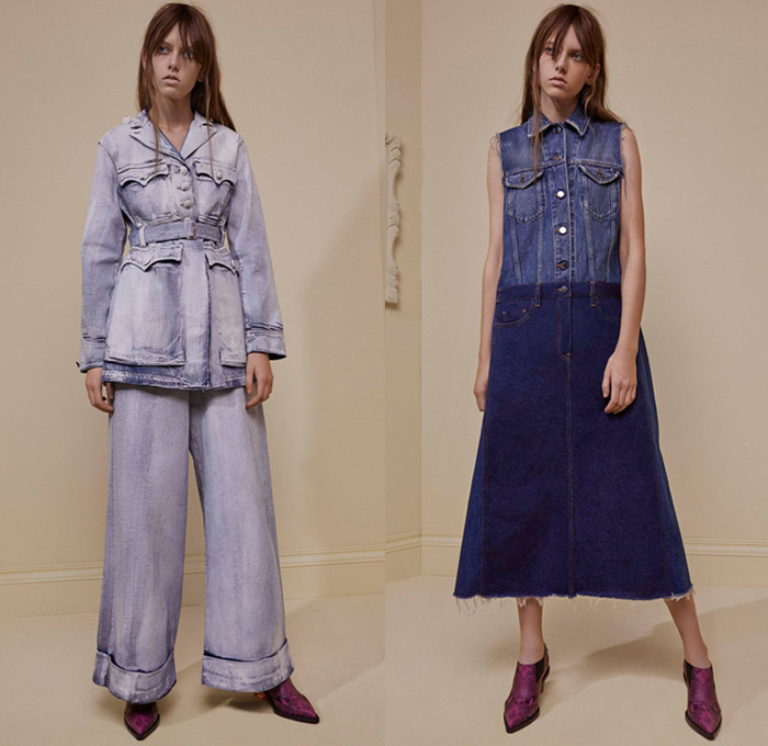 MM6 Maison Margiela 2017 Pre Fall Autumn Womens Lookbook Presentation - Oversized Outerwear Coat Knit Sweater Rose Flowers Floral Zebra A-line Dress Flare Pants Trousers Wide Bell Sleeves Silk Satin Turtleneck Crinoline Mesh Net Cinch Sweaterdress Tweed Wool Jacket Blazer Midi Skirt Sweatshirt Collar Panel Shirtdress Cargo Pockets Cardigan Asymmetrical Hem High Slit Bleached Denim Jeans Crocodile Cowgirl Fragile Boots Chain Purse Clutch