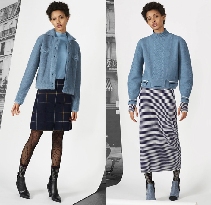 Sonia By Sonia Rykiel 2017 Pre Fall Autumn Womens Lookbook Presentation - Outerwear Coat Quilted Waffle Puffer Jacket Parka Rainwear Hood Velvet Fishnet Stockings Tights Knit Sweater Jumper Turtleneck Skirt Frock Abstract Art Doodles Spraypaint Lace Suede Check Gingham Windowpane Grid Stripes Cardigan Pantsuit Blazer Furry Plush Cutout Hem Bomberdress Long Back Card Suit Hearts Clubs Spade Diamonds Bib Asymmetrical Hem Ruffles Safety Pin Ankle Boots