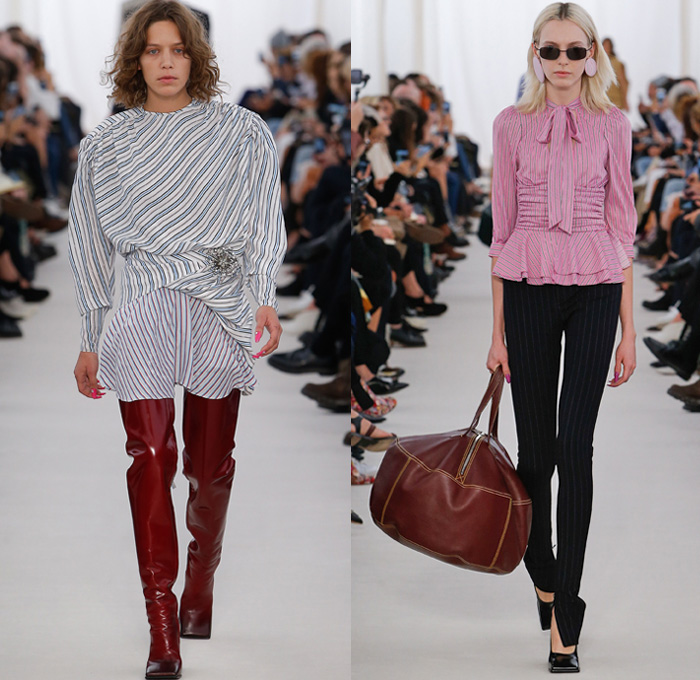 Balenciaga 2017 Spring Summer Womens Runway Catwalk Looks - Mode à Paris Fashion Week Mode Féminin France - Frankenstein Football Shoulders Shoulder Pads Whalebone Rod Oversized Outerwear Trench Coat Overcoat Tuxedo Jacket Blazer Rainwear Parka Cape Cloak Latex Quilted Waffle Puffer Down Vest Gilet Spandex Stretch Leggings Curtain Neck Silk Satin Drapery Maxi Dress Solid Color Asymmetrical Hem Blouse Wrap Stripes Pussycat Bow Stars Dots Flowers Floral Leaves Foliage Print Shirtdress Mesh Lace Knit Tie Up Hood Wrapped Boots Comforter Tote Bag Brooch Gloves Chain