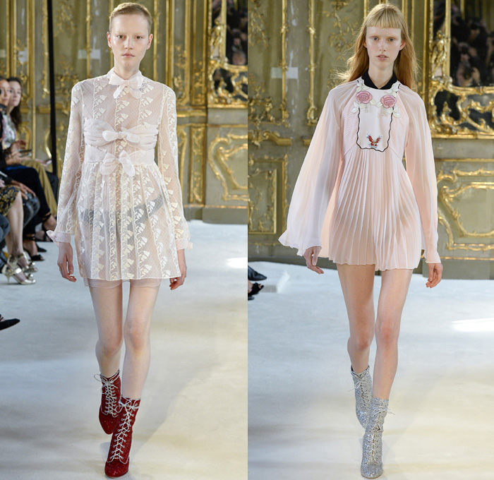 Giamba by Giambattista Valli 2017 Spring Summer Womens Runway Catwalk Looks - Milano Moda Donna Collezione Milan Fashion Week Italy - Baby Doll Maxi Dress Gown Vest Embroidery Sequins Sheer Chiffon Tulle Lace Mesh Bomber Jacket Ruffles Pussycat Bow Ribbon Crop Top Midriff Miniskirt Accordion Pleats Utah Desert Landcape Mountains Western Cowgirl Flowers Floral Silk Satin Strapless Outerwear Coat Patchwork Sleepwear Lounge 1970s Seventies Flare Elongated Hem Motorcycle Biker Butterflies Pineapple Mushrooms Flame Cacti Moon Phase Lace Up Boots