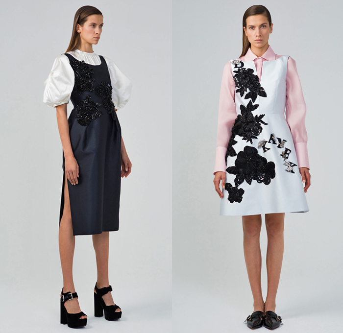 Dice Kayek 2018 Spring Summer Womens Lookbook Presentation - Mode à Paris Fashion Week Mode Féminin France - Volumized Sculptural Polka Dots Sash Ribbon Bow Tie Up Ruffles Flounce Sheer Chiffon Tulle Silk Satin Tiered Accordion Pleats Brooch Broach Broche Embroidery Appliqués Bedazzled Jewels Gemstones Flowers Floral Squares Fringes Check Coat Blazer Blouse Leg O'Mutton Sleeves Shirtdress Sweatshirt Vest Pantsuit Butterfly Shoulders Dress High Waist Skirt Wide Leg Mismatch Mules Flats Platforms