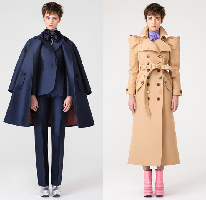 Dice Kayek 2019 Pre-Fall Autumn Womens Lookbook Presentation - Raw Dry Selvedge Denim Jeans Contrast Stitching High Poufy Shoulders Babydoll Dress Peplum Poodle Circle Skirt Bedazzled Gems Crystals Sequins Houndstooth Pied-de-Poule Check Plaid Wool Jacket Trench Coat Cargo Pockets Knit Sweater Blouse Miniskirt Sheer Ruffles Oversized Bow Butterflies Palm Tree Straps Belts Cutout Rope Pantsuit Buttons Scarf Boots