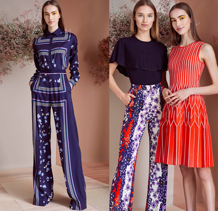 Lela Rose 2019 Pre-Fall Autumn Womens Lookbook Presentation - Cocktail Hour Dress Long Sleeve Blouse Flowers Floral Pellegrina Capelet Geometric Accordion Pleats Sheer Chiffon Lace Embroidery Cutwork Peplum Blazer Silk Satin Noodle Grosgrain Ribbon Strap Halterneck Ruffles Shirtdress Cap Sleeve Plaid Check Wide Leg Pants Lela Rose 2019 Pre-Fall Autumn Womens Lookbook Presentation - Cocktail Hour Dress Long Sleeve Blouse Flowers Floral Pellegrina Capelet Geometric Accordion Pleats Sheer Chiffon Lace Embroidery Cutwork Peplum Blazer Silk Satin Noodle Grosgrain Ribbon Strap Halterneck Ruffles Shirtdress Cap Sleeve Plaid Check Wide Leg Pants