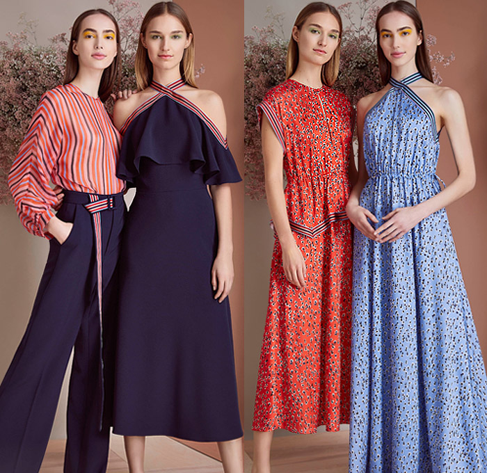 Lela Rose 2019 Pre-Fall Autumn Womens Lookbook Presentation - Cocktail Hour Dress Long Sleeve Blouse Flowers Floral Pellegrina Capelet Geometric Accordion Pleats Sheer Chiffon Lace Embroidery Cutwork Peplum Blazer Silk Satin Noodle Grosgrain Ribbon Strap Halterneck Ruffles Shirtdress Cap Sleeve Plaid Check Wide Leg Pants Lela Rose 2019 Pre-Fall Autumn Womens Lookbook Presentation - Cocktail Hour Dress Long Sleeve Blouse Flowers Floral Pellegrina Capelet Geometric Accordion Pleats Sheer Chiffon Lace Embroidery Cutwork Peplum Blazer Silk Satin Noodle Grosgrain Ribbon Strap Halterneck Ruffles Shirtdress Cap Sleeve Plaid Check Wide Leg Pants