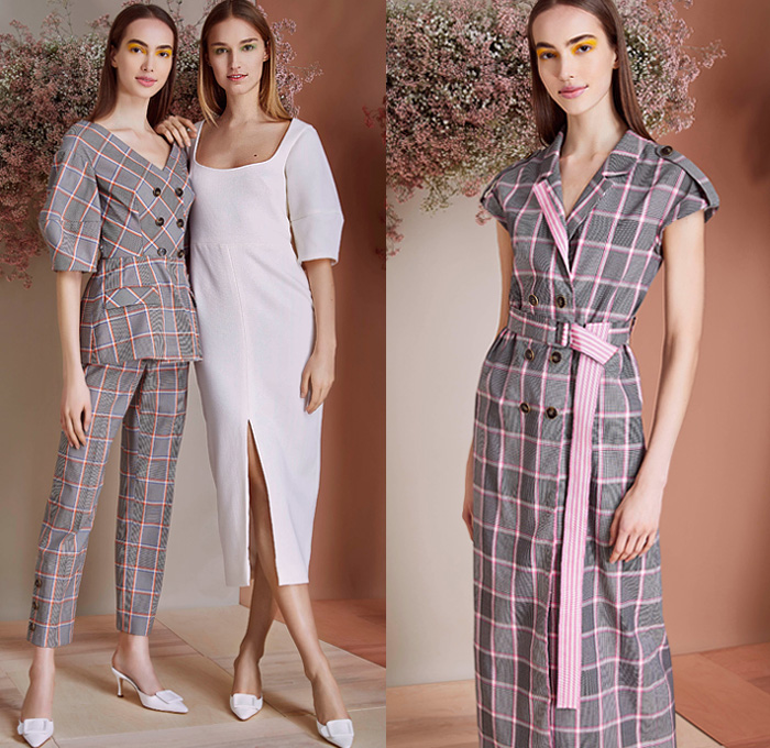 Lela Rose 2019 Pre-Fall Autumn Womens Lookbook Presentation - Cocktail Hour Dress Long Sleeve Blouse Flowers Floral Pellegrina Capelet Geometric Accordion Pleats Sheer Chiffon Lace Embroidery Cutwork Peplum Blazer Silk Satin Noodle Grosgrain Ribbon Strap Halterneck Ruffles Shirtdress Cap Sleeve Plaid Check Wide Leg Pants Lela Rose 2019 Pre-Fall Autumn Womens Lookbook Presentation - Cocktail Hour Dress Long Sleeve Blouse Flowers Floral Pellegrina Capelet Geometric Accordion Pleats Sheer Chiffon Lace Embroidery Cutwork Peplum Blazer Silk Satin Noodle Grosgrain Ribbon Strap Halterneck Ruffles Shirtdress Cap Sleeve Plaid Check Wide Leg Pants