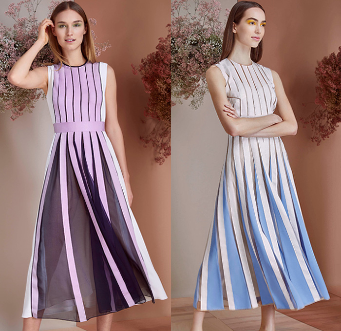 Lela Rose 2019 Pre-Fall Autumn Womens Lookbook Presentation - Cocktail Hour Dress Long Sleeve Blouse Flowers Floral Pellegrina Capelet Geometric Accordion Pleats Sheer Chiffon Lace Embroidery Cutwork Peplum Blazer Silk Satin Noodle Grosgrain Ribbon Strap Halterneck Ruffles Shirtdress Cap Sleeve Plaid Check Wide Leg Pants Lela Rose 2019 Pre-Fall Autumn Womens Lookbook Presentation - Cocktail Hour Dress Long Sleeve Blouse Flowers Floral Pellegrina Capelet Geometric Accordion Pleats Sheer Chiffon Lace Embroidery Cutwork Peplum Blazer Silk Satin Noodle Grosgrain Ribbon Strap Halterneck Ruffles Shirtdress Cap Sleeve Plaid Check Wide Leg Pants