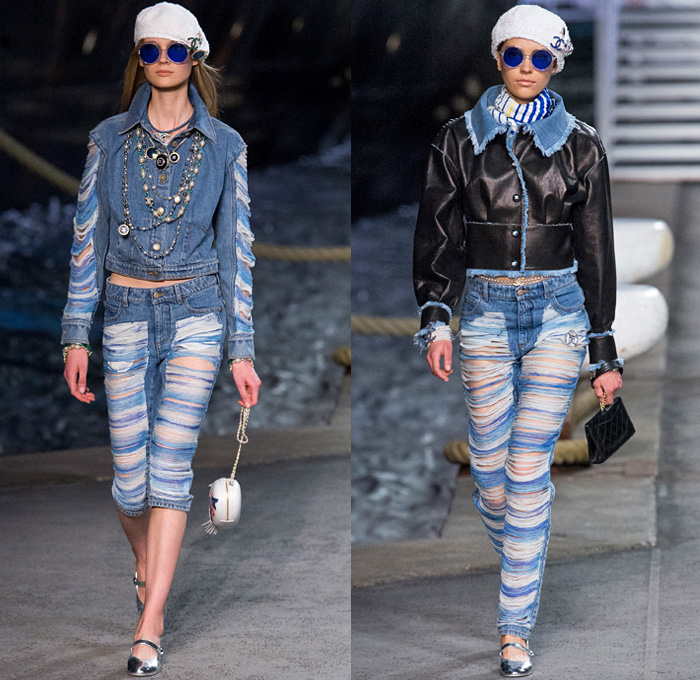 Chanel 2018 Resort Cruise Womens Runway Looks  Denim Jeans Fashion Week  Runway Catwalks, Fashion Shows, Season Collections Lookbooks > Fashion  Forward Curation < Trendcast Trendsetting Forecast Styles Spring Summer  Fall Autumn Winter Designer Brands