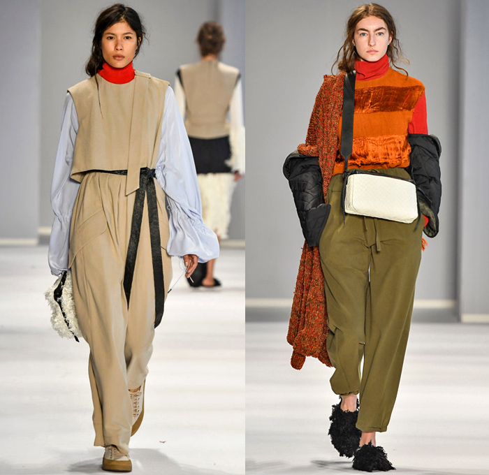 Osklen 2019 Summer Verão Womens Runway Catwalk Looks São Paulo Fashion Week Brasil - ASAP Eco-Friendly Lettering Fur Fringes Straps Belts Cinch Cutout Quilted Puffer Padded Shirt Drawstring Fishscales Mesh Crochet Weave Cargo Pockets Silk Satin Harness Nylon Sweatshirt Knit Sweaterdress Cardigan Shawl Blouse Tunic Rainwear Nylon Plastic Anorak Turtleneck Wide Leg Palazzo Pants Culottes Gauchos Tiered Skirt Dress Sling Pack Purse Handbag Lanyard Neck Pouch Sunglasses Furry Shoes Sneakers