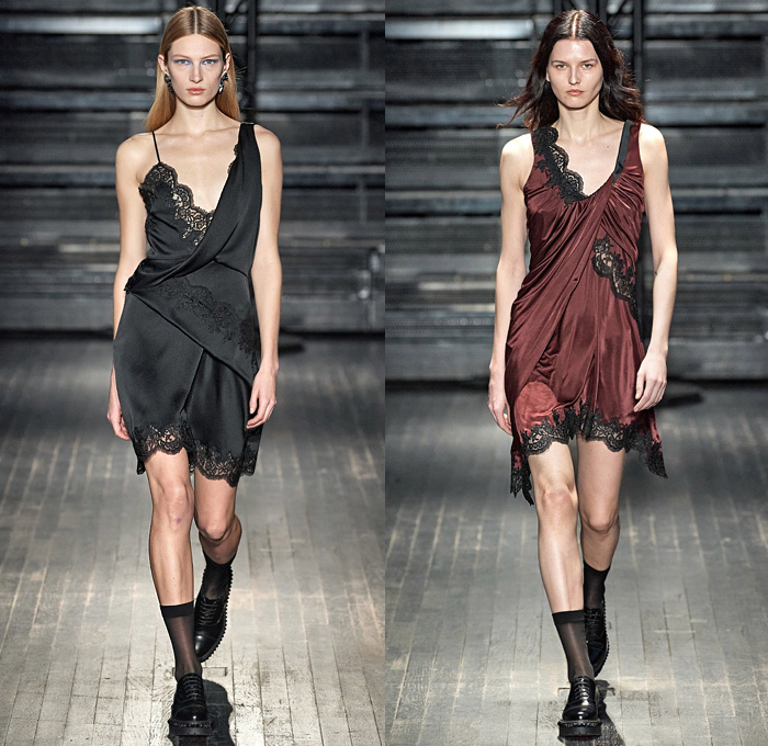 ATLEIN by Antonin Tron 2020-2021 Fall Autumn Winter Womens Runway Catwalk Looks - Mode à Paris Fashion Week France - Anti-Facial Recognition Algorithm Make-Up 1990s Nineties Silk Satin Lingerie Intimates Lace Needlework Embroidery Blurred Flowers Floral Snakeskin Bra Draped Asymmetrical One Shoulder Slip Dress Tuxedo Stripe Pants Quilted Puffer Coat Jacket Hanging Sleeve Patchwork Crop Top Midriff Handbag Purse Stockings Socks Oxfords Boots