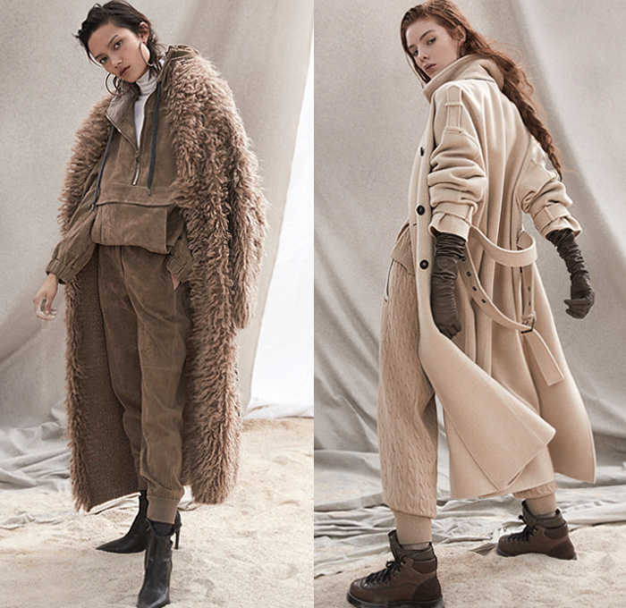 Brunello Cucinelli 2020-2021 Fall Autumn Winter Womens Lookbook Presentation - Milano Moda Donna Collezione Milan Fashion Week Italy - Chunky Knit Yarn Shaggy Fur Mohair Shawl Embroidery Cashmere Hairball Vest Trench Coat Pantsuit Shirtdress Scarf Turtleneck Sweater Cardigan Plaid Check Wide Leg Culottes High Waist Pants Quilted Puffer Pencil Skirt Sweatshirt Suede Metallic Blouse Pinstripe Wool Bedazzled Sequins Leather Tiered Pleats Sheer Tulle Boots Loafers Hat Tote Handbag Gloves 