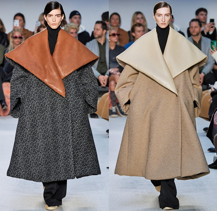 JW Anderson 2020-2021 Fall Autumn Winter Womens Runway Catwalk Looks - London Fashion Week Collections UK - Puff Ball Skirt Maxi Dress Gown Scales Fringes Tiered Silk Satin Turtleneck Bedazzled Embroidery Beads Crystals Wrap Draped Cape Poncho Cloak Gold Metallic Stripes Waves Asymmetrical Ruffles Pussycat Bow Sheer Chiffon Knit Cinch Drawstring Leg O'Mutton Bell Sleeves Tie Up Waist Trench Coat Pantsuit Coatdress Oversized Wide Lapel Boots Fur Flats Claw Handbag