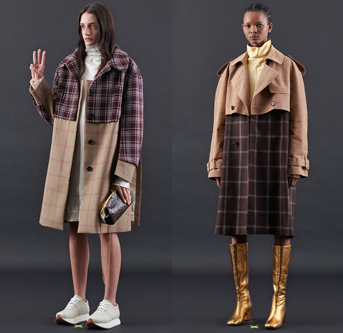 Marni 2020 Pre-Fall Autumn Womens Lookbook Presentation - Francesco Risso - Beat Generation 1950s Fifties Nordic Knit Shawl Wrap Cardigan Hybrid Deconstructed Trench Coat Peacoat Ponchojacket Check Plaid Motorcycle Biker Jacket Turtleneck Crinkled Wrinkles Patchwork Fur Fleece Bedazzled Embroidery Swirls Hand-Painted Flowers Floral Roses Circles Accordion Pleats Jacketdress Shirtdress Cutout Asymmetrical Hem Maxi Dress Silk Satin Tied Knot Metallic Gold Silver Boots Handbag Trainers