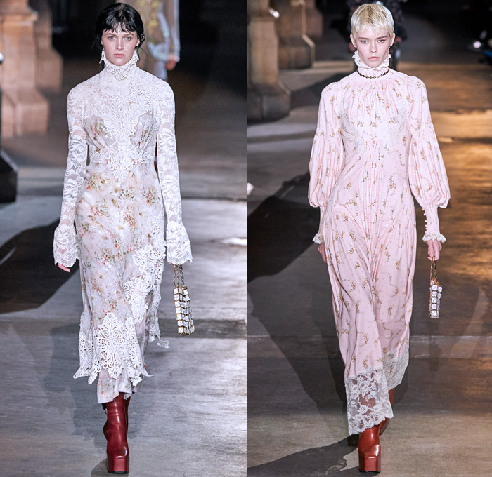 Paco Rabanne 2020-2021 Fall Autumn Winter Womens Runway Catwalk Looks - Paris Fashion Week Femme PFW - Joan of Arc Medieval Armor Scales Pailletes Assemblage Metal Hardware Chainmail Mesh Coif Gold Tassels Fringes Bedazzled Crystals Gems Sheer Tulle Hoodie Habit Guipure Lace Embroidery Jacquard Brocade Decorative Art Cape Pellegrina Dress Gown Skirt Military Coat Poncho Knit Turtleneck Cardigan Wool Fur Leather Flowers Floral Scarf Ruffles Velvet Platform Snakeskin Boots Gloves Purse