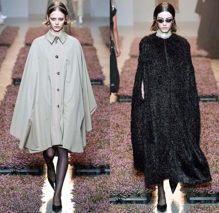 Rokh by Rok Hwang 2020-2021 Fall Autumn Winter Womens Runway Catwalk Looks - Paris Fashion Week Femme PFW - Visual Love Letter Sister April's Wedding Punk Chain Headband Pantsuit Blazer Tuxedo Biker Moto Jacket Trench Coat Trenchdress Poncho  Fringes Threads Frayed Accordion Pleats Cutout Shoulders Slit Wide Sleeves Patchwork Hybrid Deconstructed Split Houndstooth Check Plaid Flowers Floral Sheer Tulle Dress Bedazzled Crystals Stockings Tights Miniskirt Heels Sunglasses Handbag