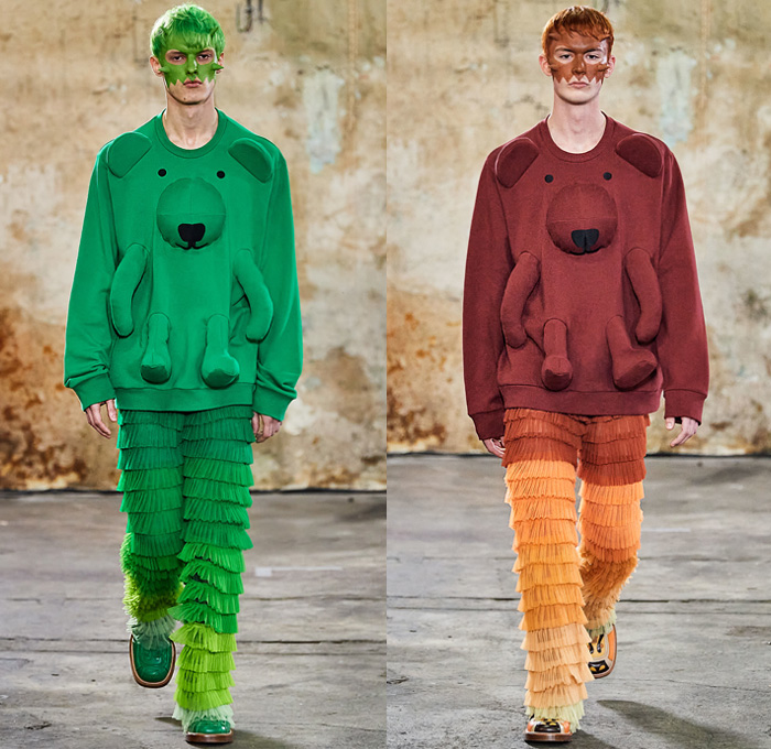 Walter Van Beirendonck 2020-2021 Fall Winter Mens Looks  Denim Jeans  Fashion Week Runway Catwalks, Fashion Shows, Season Collections Lookbooks >  Fashion Forward Curation < Trendcast Trendsetting Forecast Styles Spring  Summer Fall