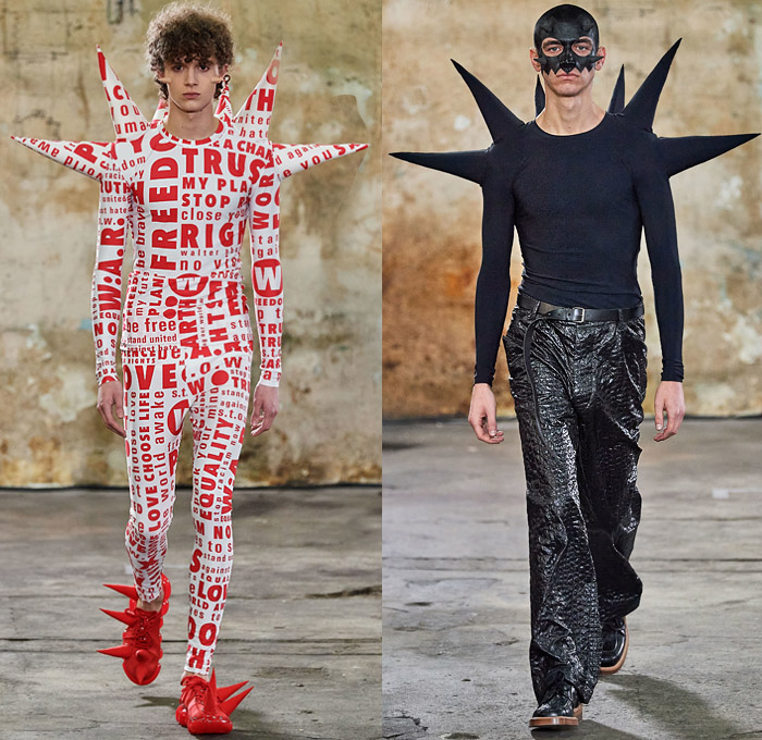 Walter Van Beirendonck 2020-2021 Fall Winter Mens Looks  Denim Jeans  Fashion Week Runway Catwalks, Fashion Shows, Season Collections Lookbooks >  Fashion Forward Curation < Trendcast Trendsetting Forecast Styles Spring  Summer Fall