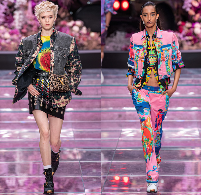 Versace 2020 Spring Summer Womens Runway Looks | Denim Jeans Fashion ...