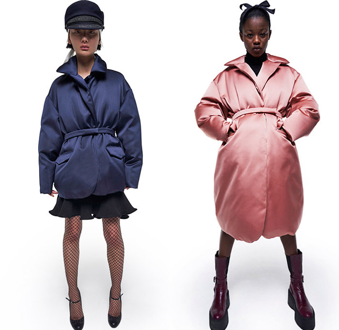 Giambattista Valli 2021 Pre-Fall Autumn Womens Lookbook Presentation - Police Hat Peaked Cap Racing Check Denim Jeans Jacket Shirtdress Camouflage Knit Turtleneck Sweater Cardigan Puffer Coat Ribbon Flowers Floral Trees Prairie Damsel Dress Tweed Blazer Vest Sheer Tulle Chiffon Paisley Blouse Ruffles Lace Embroidery Strapless Pockets Coatdress Sailor Skirt Miniskirt Cutoffs Shorts Camisole Nightgown Polka Dots Goddess Gown Tied Knot Twist Fishnet Stockings Tote Handbag Boots Loafers