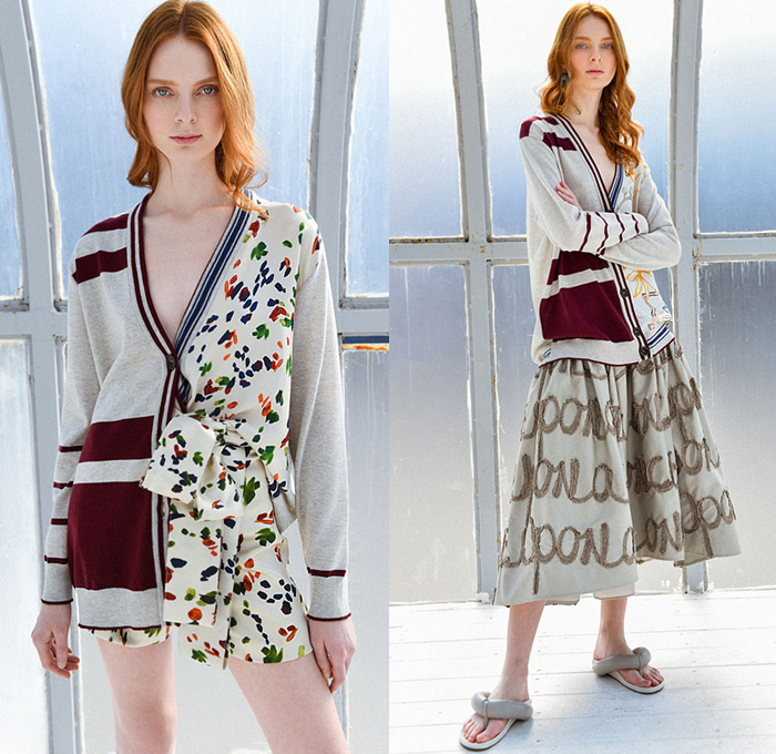 Silvia Tcherassi 2021 Pre-Fall Autumn Womens Lookbook Presentation - Once Upon A Time Embellished Mesh Lace Eyelets Geometric Print Tied Know Noodle Strap Sleeveless Strapless Damsel Prarie Dress Dots Silk Draped Tiered Accordion Pleats Flowers Floral Ruffles Peplum Pantsuit Blazer Check Embroidery Blouse Stripes Knit Patchwork Cardigan Sweater Scribble Script Coat Midi Skirt 