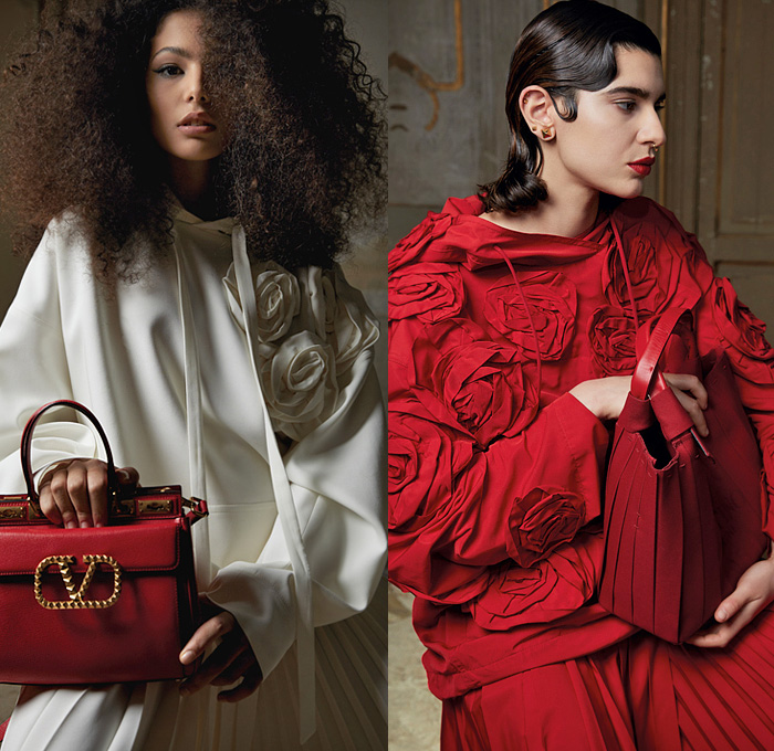 Valentino 2021 Pre-Fall Autumn Womens Lookbook Presentation - Roman Palazzo Roses Flowers Floral Accordion Pleats Blazer Crop Top Midriff Leopard Cheetah Jacket Fair Isle Knit Crochet Sweater Hoodie Sweatshirt V Logo Bedazzled Embroidery Sequins Beads Crystals Metal Studs Knots Lace Intarsia Eyelets Mesh Shirtdress Tiered Ruffles Sheer Tulle Strapless Dress Butterflies Gown Poncho Rope Fringes Coat Shorts Denim Jeans Handbag Boots Gladiator Ribbons Kitten Heels Gloves Sneakers Valentino 2021 Pre-Fall Autumn Womens Lookbook Presentation - Roman Palazzo Roses Flowers Floral Accordion Pleats Blazer Crop Top Midriff Leopard Cheetah Jacket Fair Isle Knit Crochet Sweater Hoodie Sweatshirt V Logo Bedazzled Embroidery Sequins Beads Crystals Metal Studs Knots Lace Intarsia Eyelets Mesh Shirtdress Tiered Ruffles Sheer Tulle Strapless Dress Butterflies Gown Poncho Rope Fringes Coat Shorts Denim Jeans Handbag Boots Gladiator Ribbons Kitten Heels Gloves Sneakers