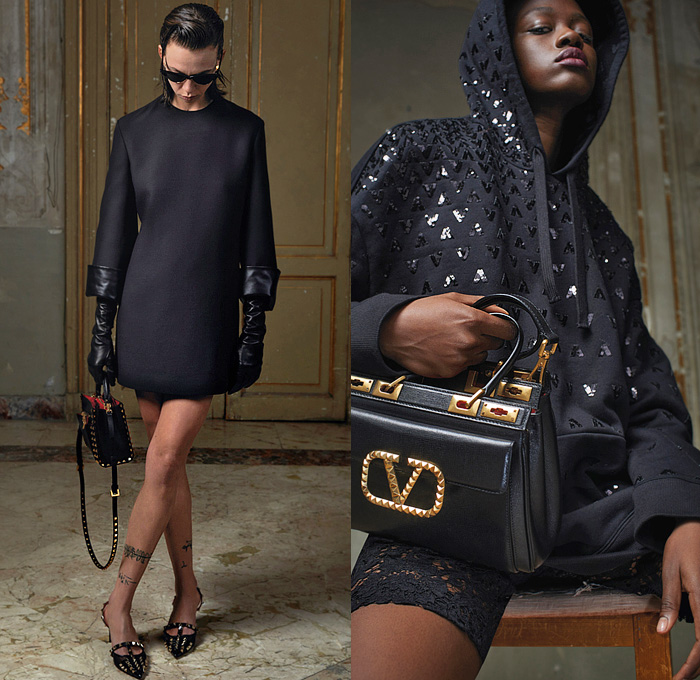 Valentino 2021 Pre-Fall Autumn Womens Lookbook Presentation - Roman Palazzo Roses Flowers Floral Accordion Pleats Blazer Crop Top Midriff Leopard Cheetah Jacket Fair Isle Knit Crochet Sweater Hoodie Sweatshirt V Logo Bedazzled Embroidery Sequins Beads Crystals Metal Studs Knots Lace Intarsia Eyelets Mesh Shirtdress Tiered Ruffles Sheer Tulle Strapless Dress Butterflies Gown Poncho Rope Fringes Coat Shorts Denim Jeans Handbag Boots Gladiator Ribbons Kitten Heels Gloves Sneakers Valentino 2021 Pre-Fall Autumn Womens Lookbook Presentation - Roman Palazzo Roses Flowers Floral Accordion Pleats Blazer Crop Top Midriff Leopard Cheetah Jacket Fair Isle Knit Crochet Sweater Hoodie Sweatshirt V Logo Bedazzled Embroidery Sequins Beads Crystals Metal Studs Knots Lace Intarsia Eyelets Mesh Shirtdress Tiered Ruffles Sheer Tulle Strapless Dress Butterflies Gown Poncho Rope Fringes Coat Shorts Denim Jeans Handbag Boots Gladiator Ribbons Kitten Heels Gloves Sneakers