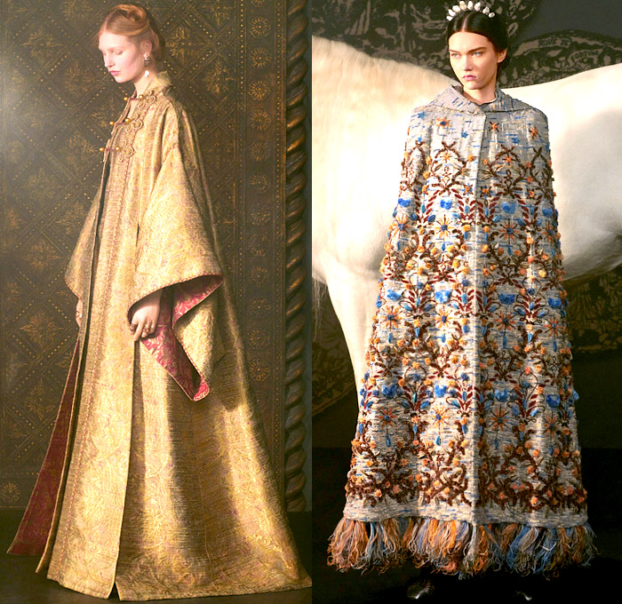 Christian Dior 2021 Spring Womens Collection - Haute Couture Avant Garde High Fashion - Tarot Cards Arcana Symbols 15th Century Visconti-Sforza Deck Bedazzled Trompe L'oeil Embroidery Rouleaux Tube Trim Sequins Beads Crystals Silk Satin Lamé Dévoré Velvet Chiffon Jacquard Brocade Tweed Gold Draped Chenille Sheer Tulle Gauze Latticework Vest Wide Sleeves Miniskirt Coat Robe Poncho Ruffles Cap Sleeve Wide Leg Dress Gown Flowers Fringes Pearls Pleats Beret Tiara Fishnet Veil Mesh Boots