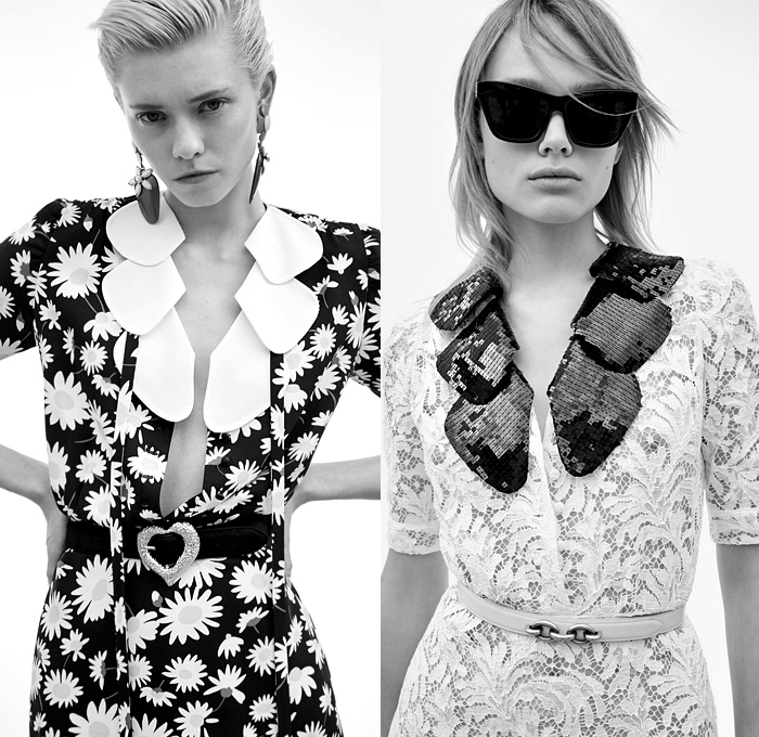 Saint Laurent 2021 Resort Cruise Pre-Spring Womens Lookbook Presentation - Anthony Vaccarello - Armor Collar Flowers Floral Bedazzled Sequins Paillettes Crystals Studs Lace Mesh Embroidery Turtleneck Ruffles Velvet Feathers Babydoll Strapless One Shoulder Dress Nightgown Lingerie Intimates Camisole Silk Satin Cinch Polka Dots Leopard Noodle Strap Pussycat Bow Blouse Knit Cardigan Fur Blazer Biker Jacket Trench Coat Tweed Pleats Cherries Mini Micro Shorts Hotpants Panties Denim Jeans Bag