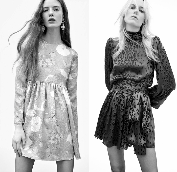 Saint Laurent 2021 Resort Cruise Pre-Spring Womens Lookbook Presentation - Anthony Vaccarello - Armor Collar Flowers Floral Bedazzled Sequins Paillettes Crystals Studs Lace Mesh Embroidery Turtleneck Ruffles Velvet Feathers Babydoll Strapless One Shoulder Dress Nightgown Lingerie Intimates Camisole Silk Satin Cinch Polka Dots Leopard Noodle Strap Pussycat Bow Blouse Knit Cardigan Fur Blazer Biker Jacket Trench Coat Tweed Pleats Cherries Mini Micro Shorts Hotpants Panties Denim Jeans Bag