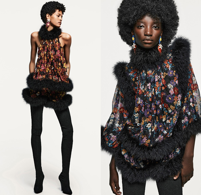 Saint Laurent 2021 Spring Summer Womens Lookbook - Turtleneck Sheer Tulle Chiffon Blouse PVC Vinyl Trench Coat Aviator Jacketdress Pinstripe Blazer Lace Embroidery Lingerie Pantsuit Tweed Scarf Ribbed Knit Bedazzled Sequins Onesie Romper Combishorts Jumpsuit Coveralls Strapless Bird Feathers Plumage Pussycat Bow Cape Poncho Dress Ruffles Flowers Floral Bell Sleeves Fur Chain Halterneck Cycling Bike Compression Shorts Hotpants Panties Tights Leggings Fanny Pack Pouch Belt Bum Bag 