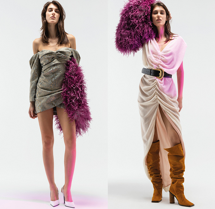 Just Cavalli 2022 Pre-Fall Autumn Womens Lookbook Presentation - Bohemian Paisley Metal Foil Motorcycle Biker Jacket Crop Top Midriff Studs Bedazzled Sequins Paint Denim Jeans Wide Leg Blouse Eagle Fringes Roses Flowers Floral Silk Satin Fur Cheetah Cargo Pants Coat Pantsuit Blazer Grunge Corduroy Big Buckle Brocade Cutout Feathers Party Dress Gown Ruffles Noodle Strap Cinch Pleats Leggings Tights Zebra Lace Strapless Knit Robe Snakeskin Boots