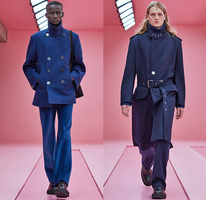 Neil Barrett 2022-2023 Fall Autumn Winter Mens Lookbook Presentation - Milano Moda Uomo Milan Fashion Week Mens -  Eye See Military Officer Uniform Cargo Utility Pockets Studs Rivets Knit Ribbed Vest Sweater Wide Band Quilted Puffer Coat Bomber Jacket Coat Fur Shearling Fleece Wool Kraplap Breastcloth Corduroy Patchwork Denim Jeans Acid Wash Stains Resist Dyeing Tie-Dye Shorts Wide Leg Slouchy Harness Belt Bag Fanny Pack Pouch Boots