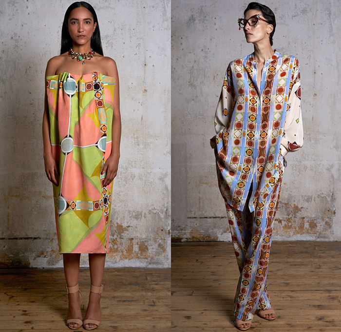 Alexandre Blanc 2022 Spring Summer Womens Lookbook Presentation - Mode à Paris Fashion Week France - Leopard Cheetah Animal Villa Farnese Wall Italian Floor Print Crêpe de Chine Bustier Silk Shantung Column Dress Pajamas Loungewear Sleepwear Blouse Skirt Balloon Puff Bloated Sleeves Jacket Strapless Open Shoulders Paper Bag Waist Bow Ribbon Paintbrush Geometric Decorative Art Colorblock Trench Coat Draped Scarf Shorts Heart Straw Hat 