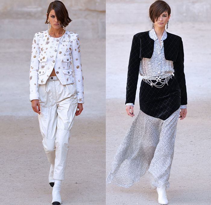 Chanel 2022 Resort Cruise Pre-Spring Womens Runway  Denim Jeans Fashion  Week Runway Catwalks, Fashion Shows, Season Collections Lookbooks > Fashion  Forward Curation < Trendcast Trendsetting Forecast Styles Spring Summer  Fall Autumn