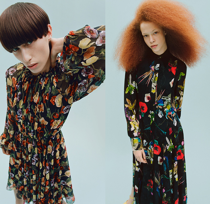 Jason Wu Collection 2022 Resort Cruise Pre-Spring Womens Lookbook Presentation - Bedazzled Jeweled Crystals Taffeta Dress Gown Broken Pleats Flowers Floral Prairie Damsel Dress Patchwork Shirtdress Blouse Wide Leg Noodle Strap Draped Strapless Open Shoulders Ruffles Tiered Bow Ribbon Triangle Cutout Bralette Silk Satin Lace Embroidery Tulle Sheer Polka Dots