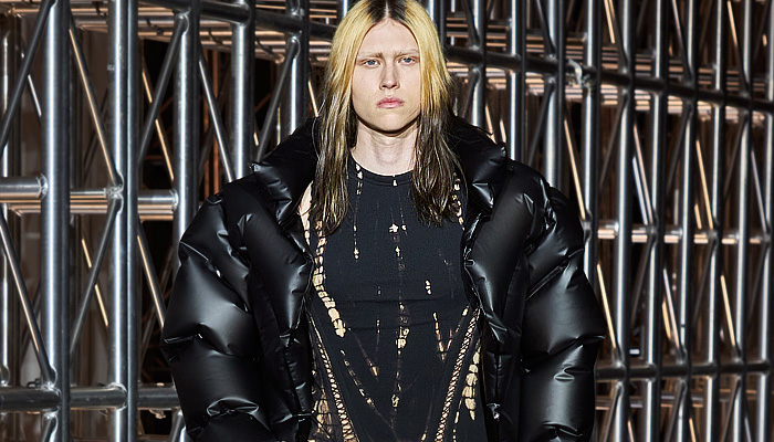 DION LEE - FW23 SECOND SKIN inflatable puffer jacket denim work pant  DIONLEE.COM