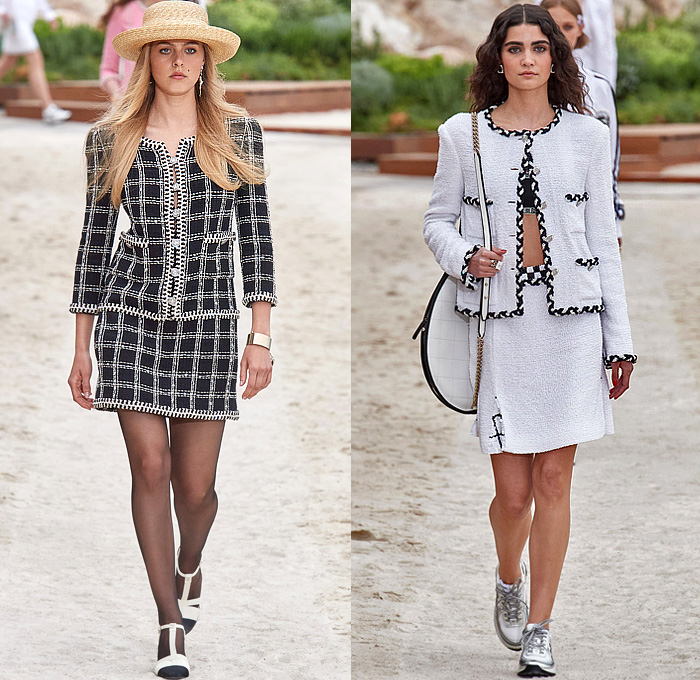 CHANEL 2023 Cruise P73963 V65546 NL369 DRESS Black/White Tweed (P73963  V65546 NL369)