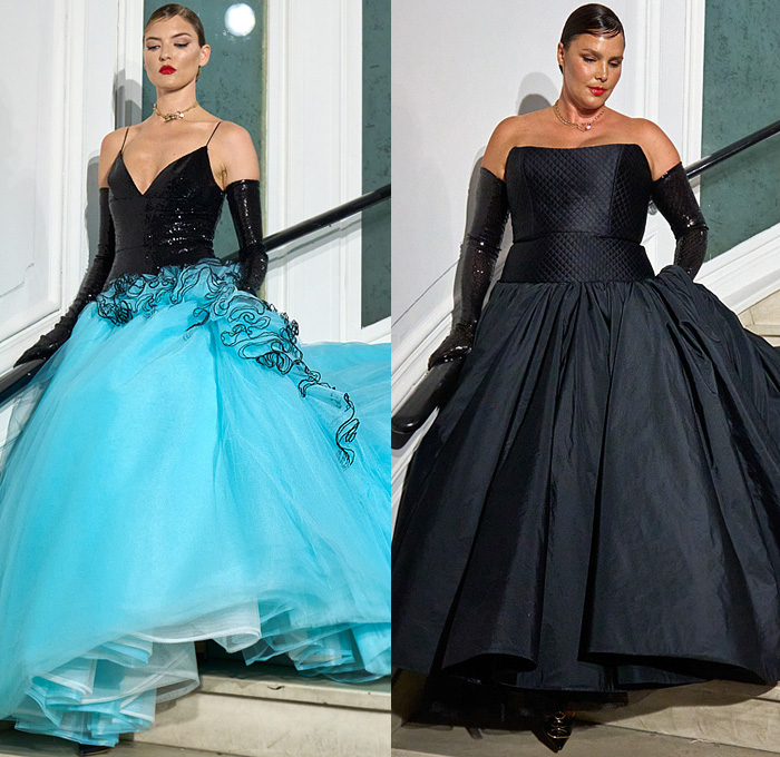 Christian Siriano 2023 Spring Summer Womens Runway Collection - Style Watch Trendcasting Styles - New York Fashion Week NYFW - Ombré Gradient Accordion Pleats Dress Gown Draped Capelet Stripes Sheer Tulle Mesh Tutu Pantsuit Wrap Puff Ball Poufy Trompe L'oeil Flowers Floral Petals Peplum Strapless Bedazzled Sequins Crystals Voluminous Ruffles Sheen One Shoulder Halterneck Noodle Strap Feathers Crop Top Midriff Flare Wide Leg Opera Gloves Wide Brim Hat Handbag Christian Siriano 2023 Spring Summer Womens Runway Collection - Style Watch Trendcasting Styles - New York Fashion Week NYFW - Ombré Gradient Accordion Pleats Dress Gown Draped Capelet Stripes Sheer Tulle Mesh Tutu Pantsuit Wrap Puff Ball Poufy Trompe L'oeil Flowers Floral Petals Peplum Strapless Bedazzled Sequins Crystals Voluminous Ruffles Sheen One Shoulder Halterneck Noodle Strap Feathers Crop Top Midriff Flare Wide Leg Opera Gloves Wide Brim Hat Handbag