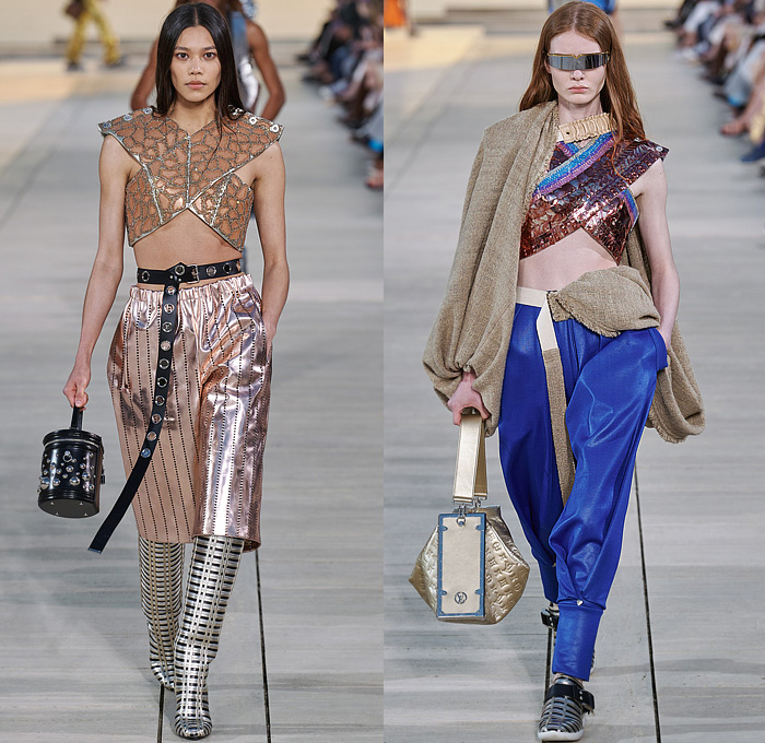 A model wears a creation by French designer Louis Vuitton as part of the  women's ready to wear spring/summer 2012 collection presented during the  Paris Pret-a-Porter fashion week, in Paris, France, 5