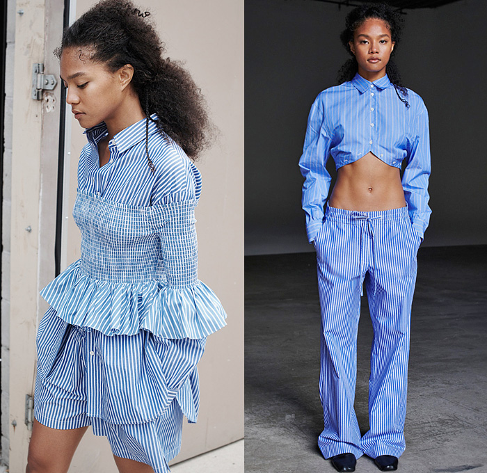 Thakoon 2023 Spring Summer Womens New York Fashion Week Shirt Holes Bows Denim Jeans Observer 01 