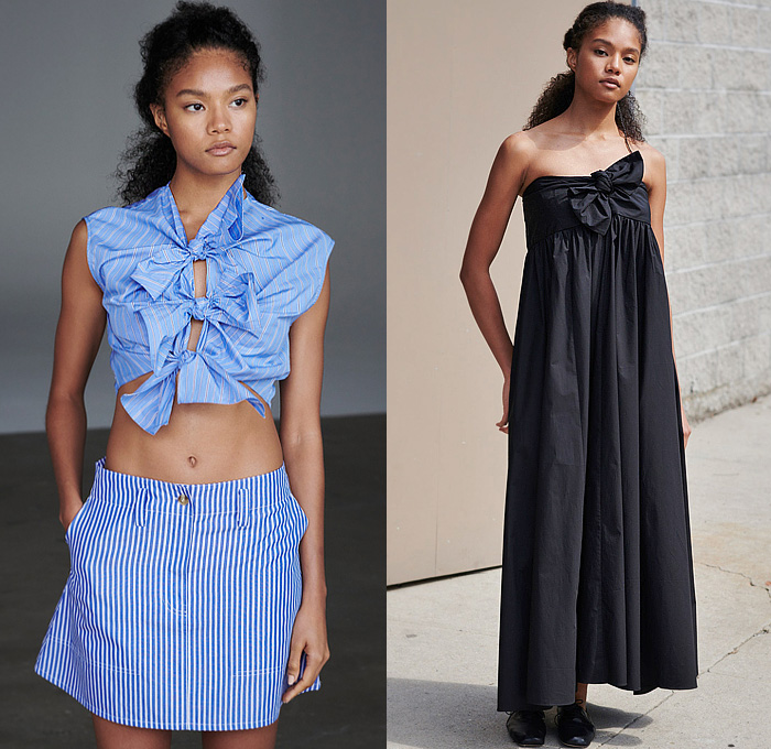 Thakoon 2023 Spring Summer Womens New York Fashion Week Shirt Holes Bows Denim Jeans Observer 04 