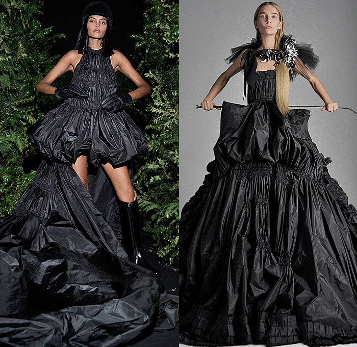 Vera Wang 2023 Spring Summer Womens Lookbook Highlights – Equestrian Hat Gloves Capelet Lace Embroidery Crop Top Midriff Puff Ball Poufy Sleeves Quilted Utility Pockets Cargo Shorts Cutoffs Bralette Babydoll Dress Ball Gown Sheer Tulle Organza Pleats Cinch Sleeveless Ruffles Frills Voluminous Wide Leg Equestrian Riding Palazzo Pants Train Parachute Noodle Strap Belts Straps Blazer Blouse Geometric Tiered Layers Ribbon Boots