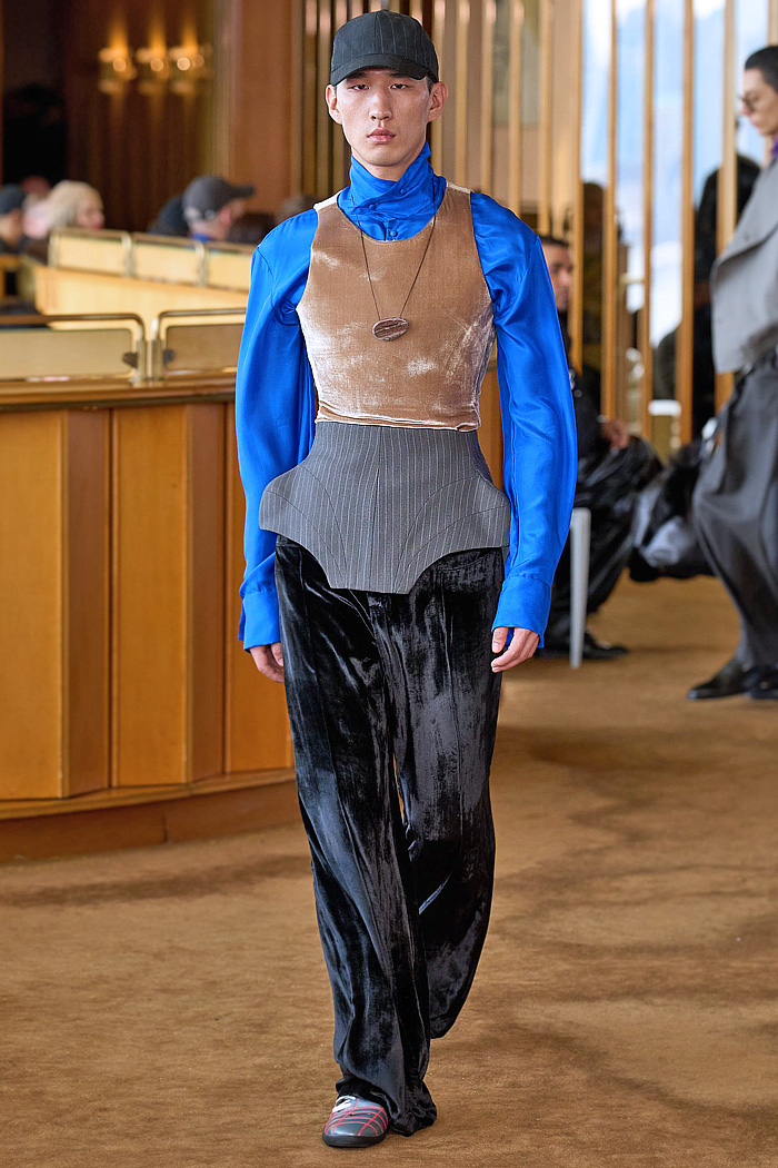 Campillo 2026-2027 Fall Winter Mens Fashion Trends - Charro jacket, wide leg denim jeans, pleats, horse saddle, horsehair, onyx