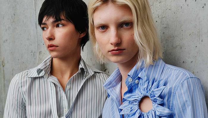 Monse 2026-2027 Fall Winter Womens Fashion Looks - Sunflowers Beads Cutout Deconstructed Check Pleats Knot Knit Stripes Lace Tulle