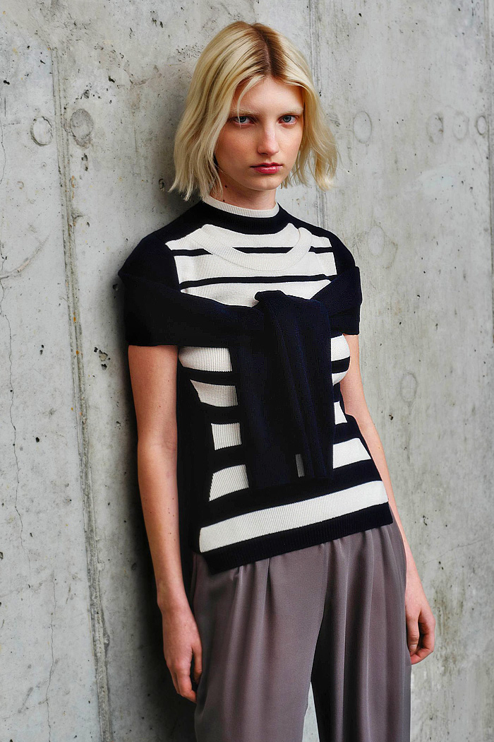 Monse 2026-2027 Fall Winter Womens Fashion Looks - Sunflowers Beads Cutout Deconstructed Check Pleats Knot Knit Stripes Lace Tulle