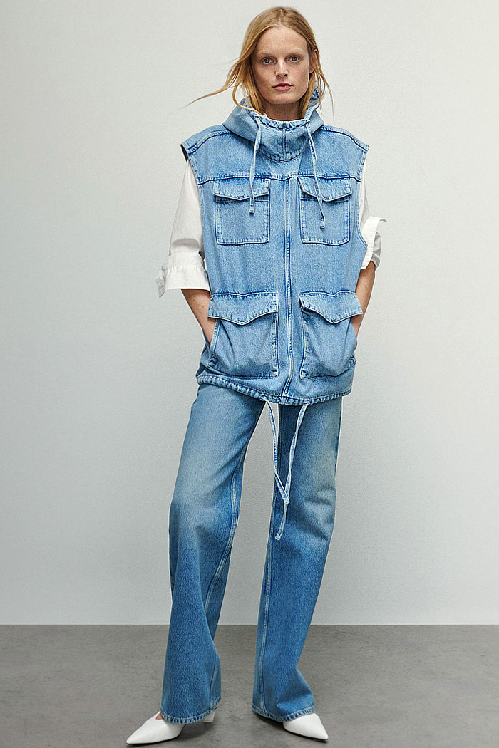 Rag & Bone 2026-2027 Fall Winter Womens Fashion Trends - Denim Jeans Vest Pockets Wide Leg Pinstripes Pantsuit Fur Coat Culottes