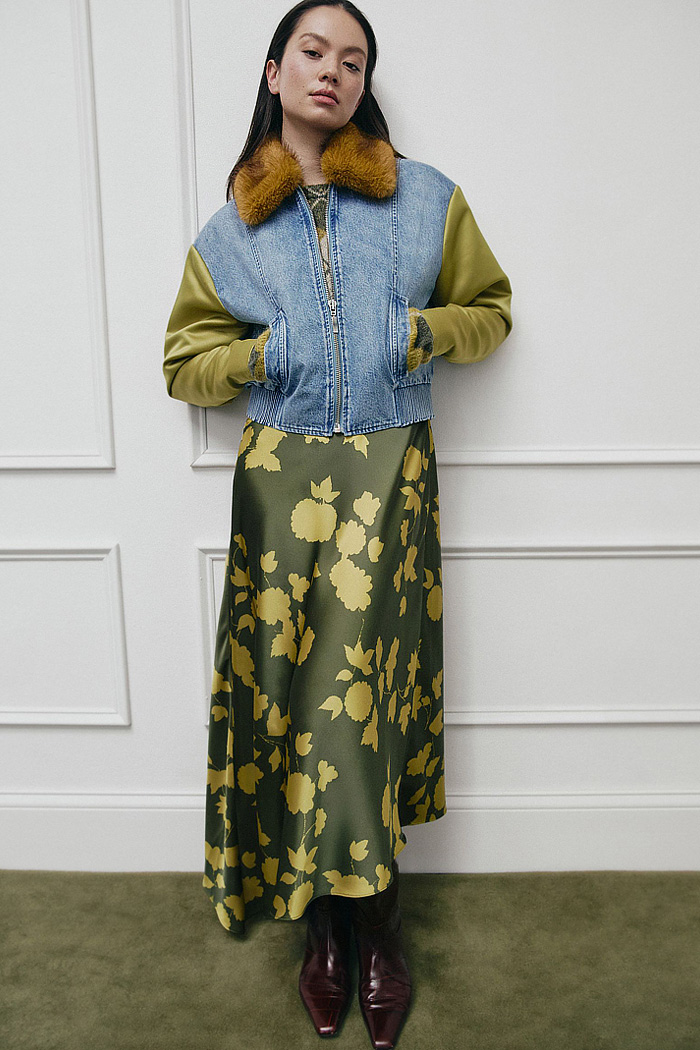 Tanya Taylor 2026-2027 Fall Winter Womens Fashion - Denim, Jeans, Knit, Check, Swans, Silk, Suede, Sequins, Poncho, Slip Dress