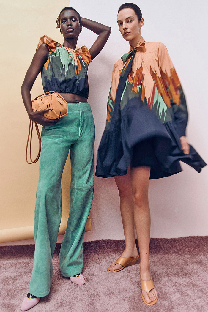 Ulla Johnson 2026 Pre-Fall Womens Fashion Trends - denim jeans, wide leg, crop tops, spicy colors, suede, brocade, ikat, crochet