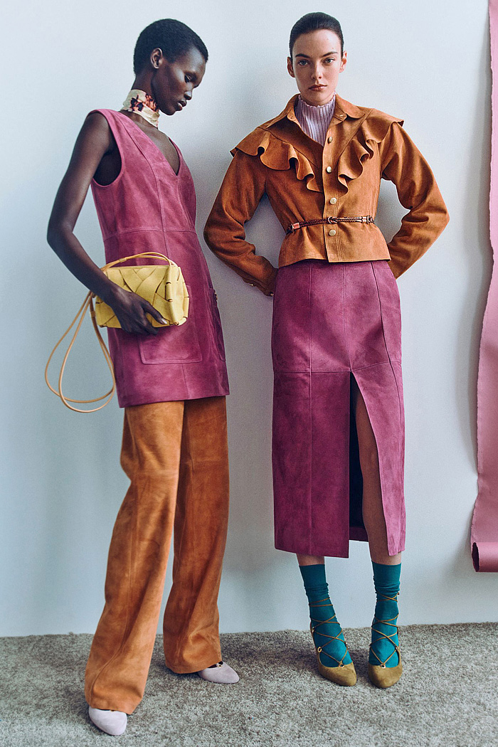 Ulla Johnson 2026 Pre-Fall Womens Fashion Trends - denim jeans, wide leg, crop tops, spicy colors, suede, brocade, ikat, crochet