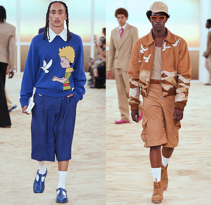 3.Paradis 2026 Spring Summer menswear – freedom doves, surreal art beachwear, multi-waistband denim, crystals, utility layers