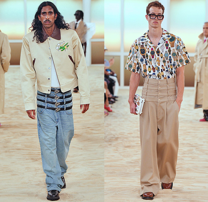 3.Paradis 2026 Spring Summer menswear – freedom doves, surreal art beachwear, multi-waistband denim, crystals, utility layers